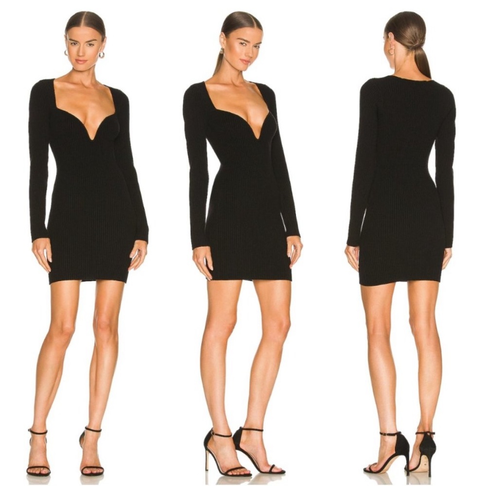 Gauge81 Mija Ribbed Bodycon Dress in Black